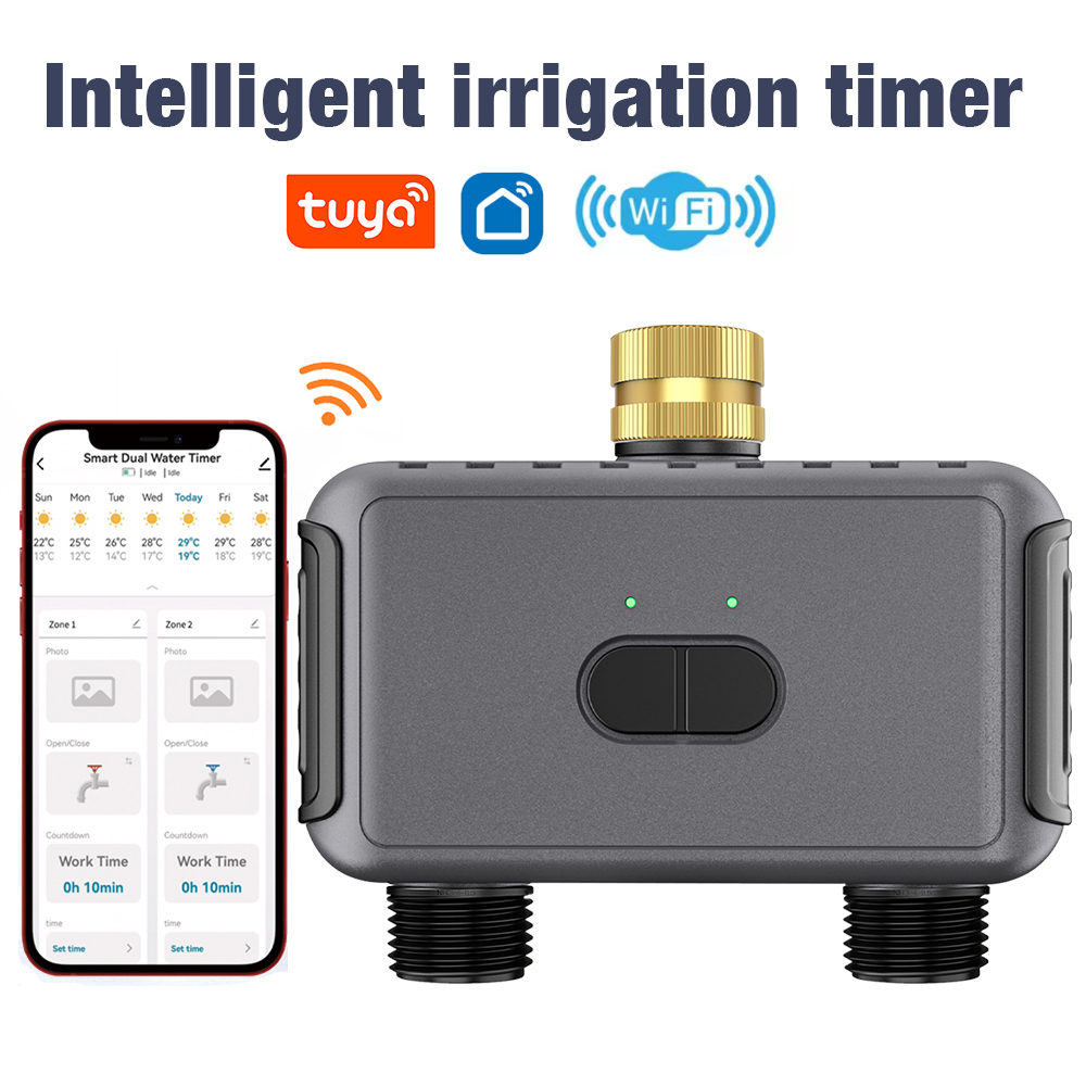 Wifi Irrigation Timer - Timer Air Otomatis Wifi Selang Ganda