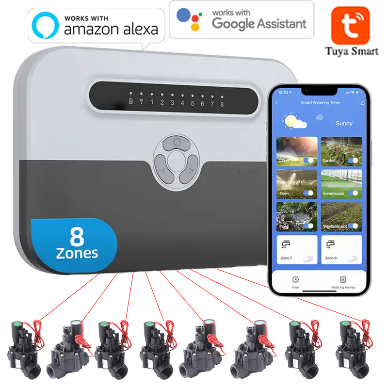 Smart Garden Watering Can - Pengontrol Sprinkler Cerdas WiFi 8 Stasiun