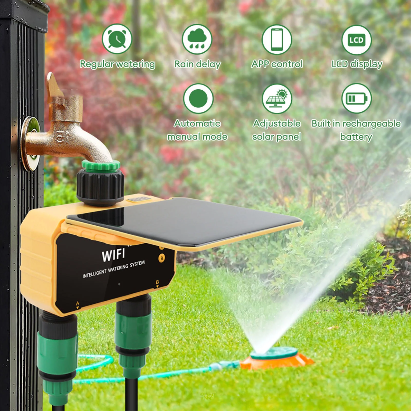 Wifi Irrigation Timer - Timer Irigasi Cerdas WiFi Tenaga Surya