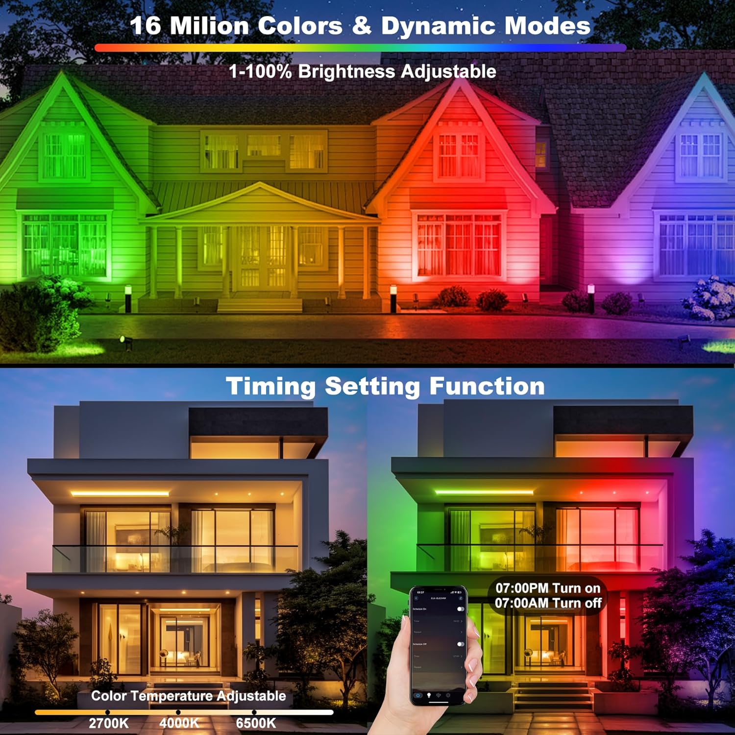 Lampu sorot LED RGB 50W, lampu - Smart Garden Lights Uk ulasan dan harga