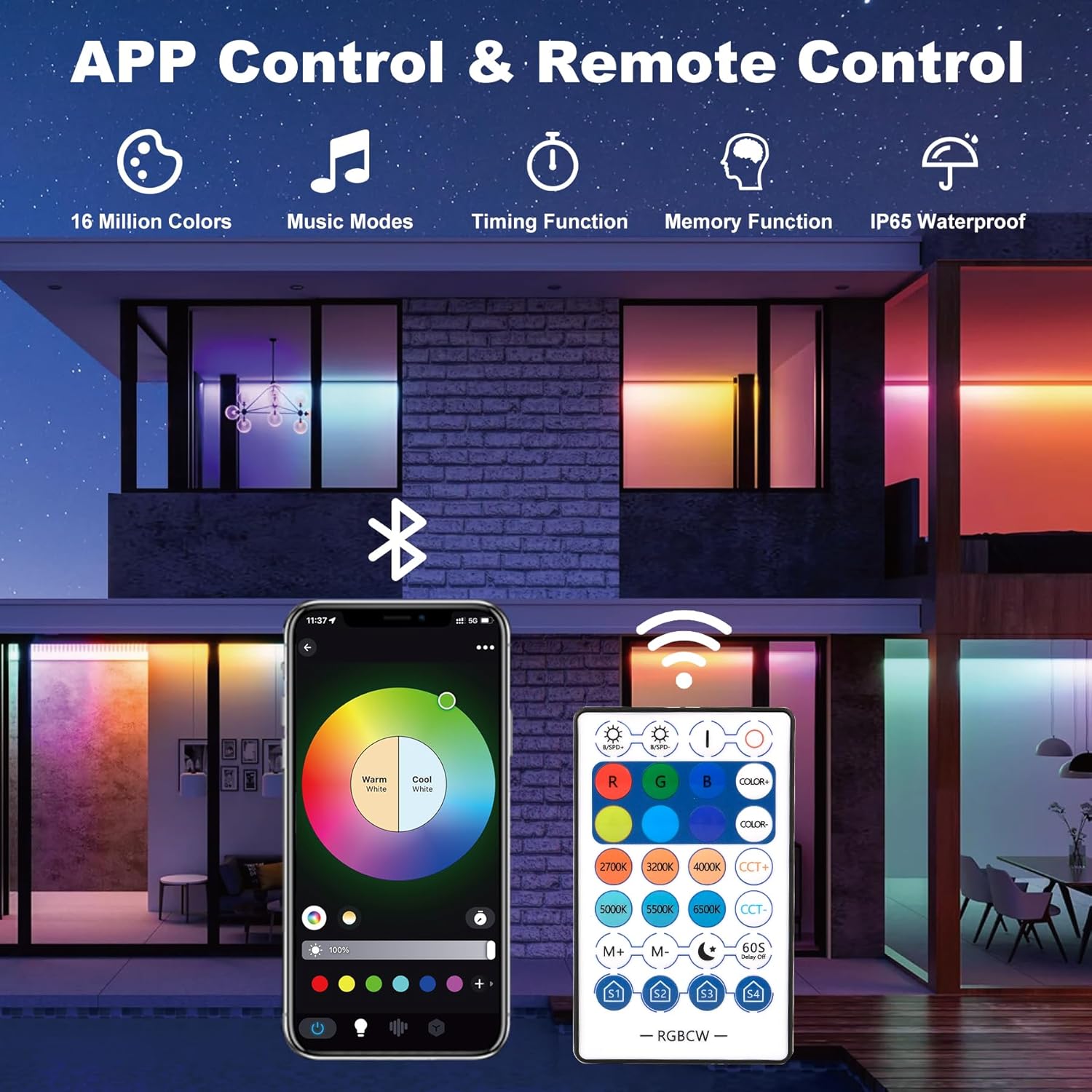 Lampu sorot LED RGB 50W, lampu - Smart Garden Lights Uk ulasan dan harga