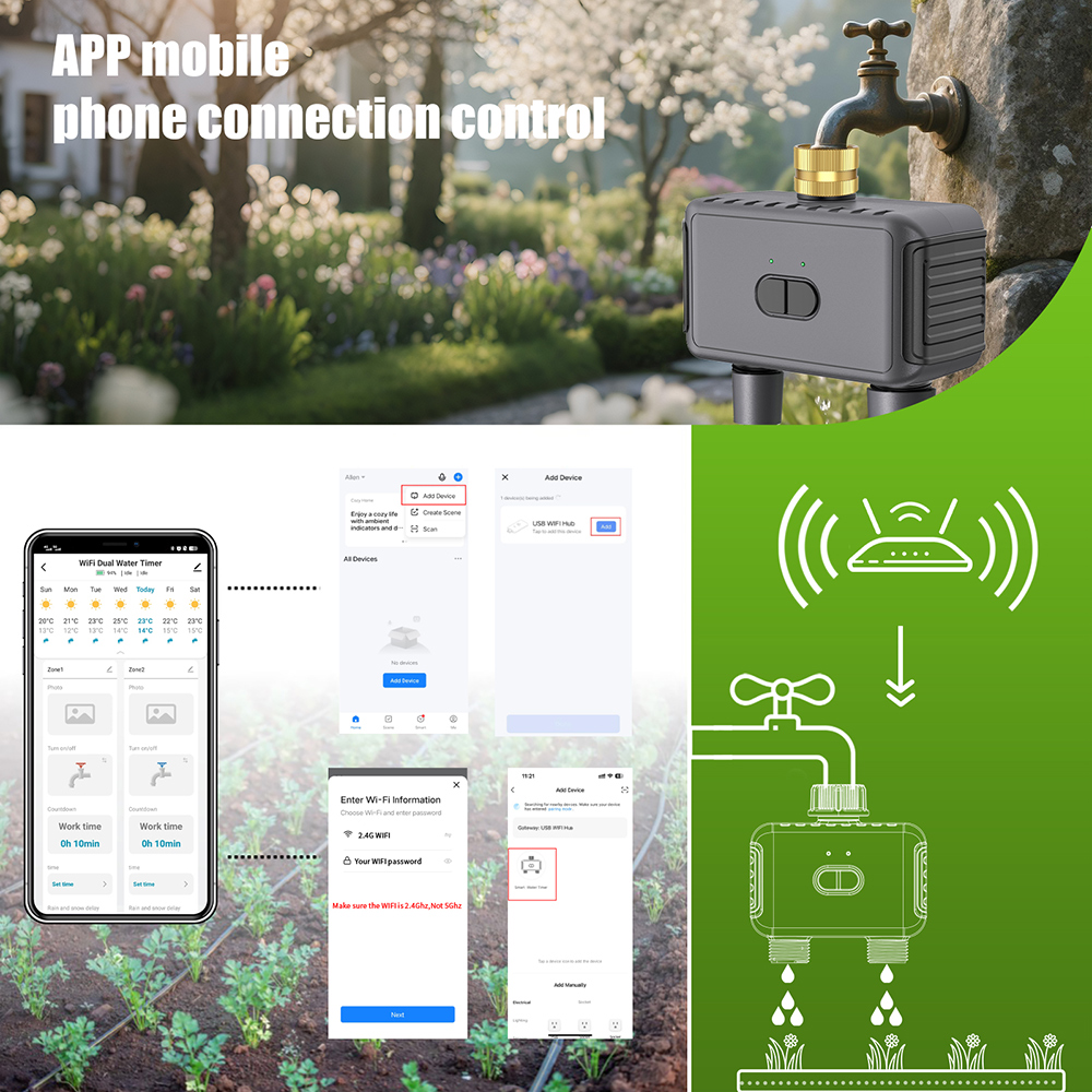 Timer Air Otomatis Wifi Selang - Wifi Irrigation Timer ulasan dan harga