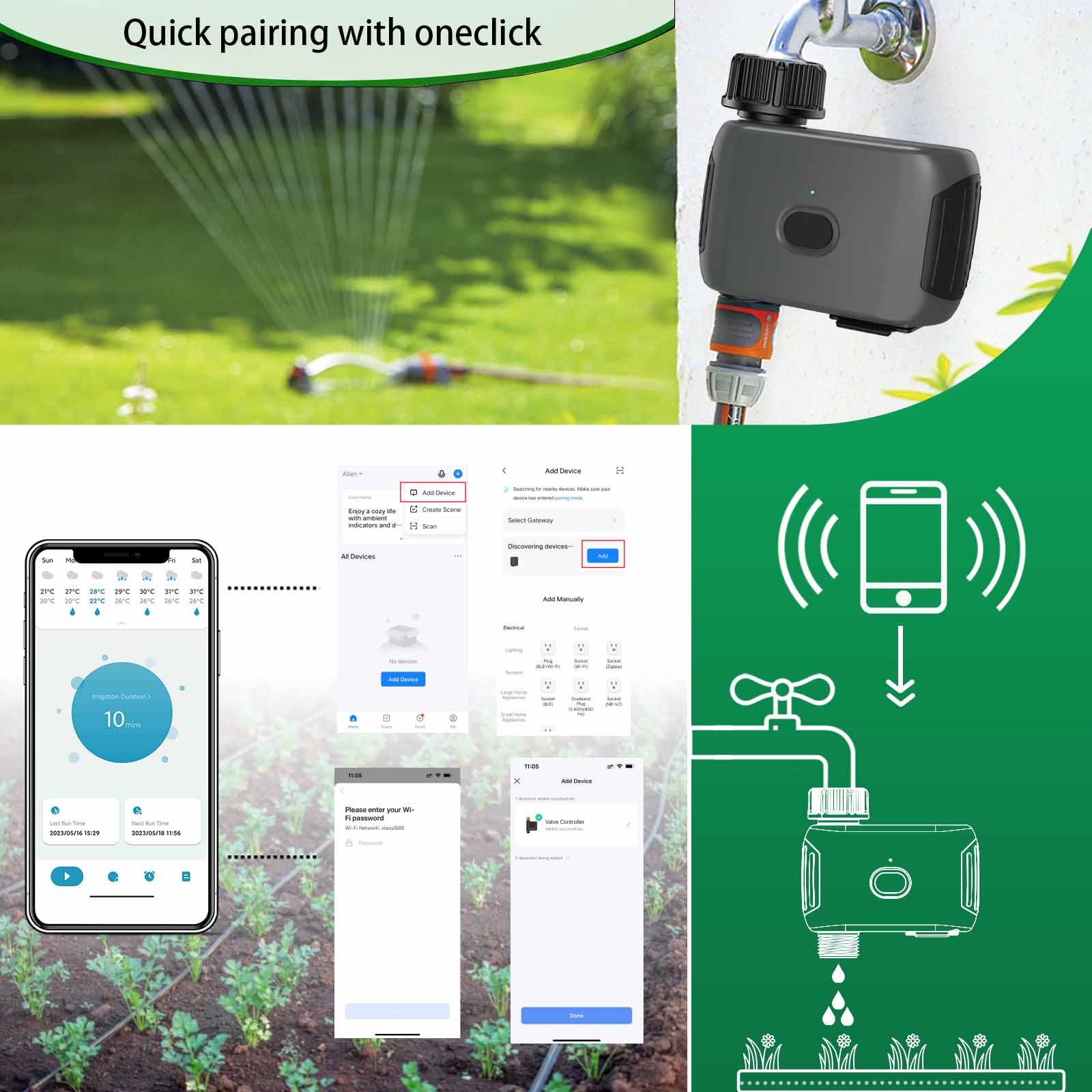 INSOMA Pengatur Waktu Penyiram - Wifi Irrigation Timer ulasan dan harga