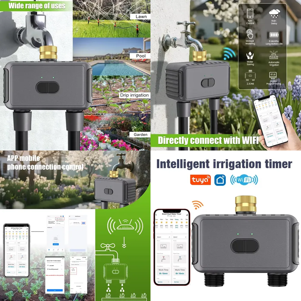 WAP01 WiFi APP Control Dual Ho - Wifi Irrigation Timer ulasan dan harga