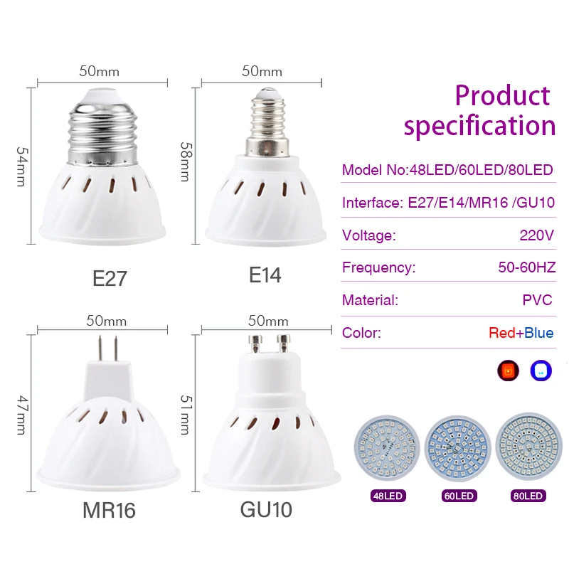 Lampu tumbuh LED E14 E27 MR16  - Smart Garden Umbrella ulasan dan harga