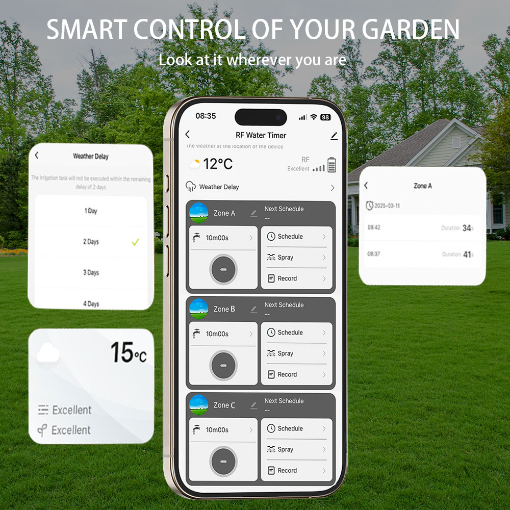 Tuya Wifi+RF433 Timer Air 3-ou - Wifi Irrigation Timer ulasan dan harga